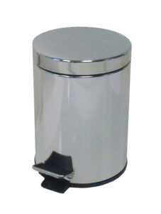 COLLECTEUR / POUBELLE A PEDALE INOX MIROIR