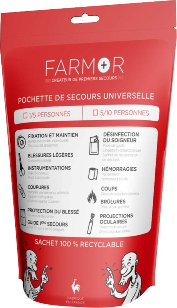 POCHETTE DE SECOURS UNIVERSELLE | 5/10 PERSONNES