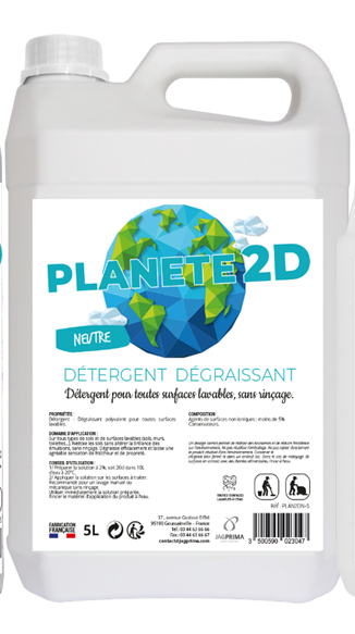 DETERGENT DEGRAISSANT SOLS & SURFACES | PLANETE 2D