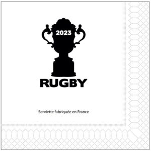 SERVIETTES OUATE 40X40 2F RUGBY COUPE