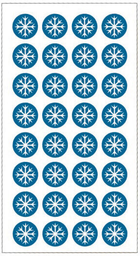 ETIQUETTES FLOCON POUR PRODUITS CONGELES | 23MM