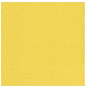 SERVIETTES OUATE 3 PLIS JAUNE 40x40 CM