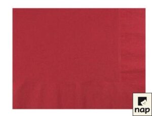 SERVIETTES OUATE 3 PLIS BORDEAUX 40x40 CM