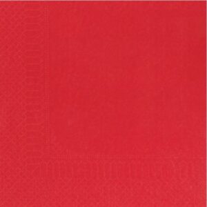 SERVIETTES COCKTAIL 2 PLIS ROUGE | 20x20CM