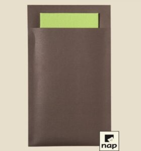 POCHETTE CHOCOLAT+ SERVIETTE OUATE PISTACHE
