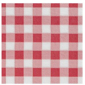 SERVIETTES OUATE 1 PLI DECOR VICHY ROUGE 30x30 CM