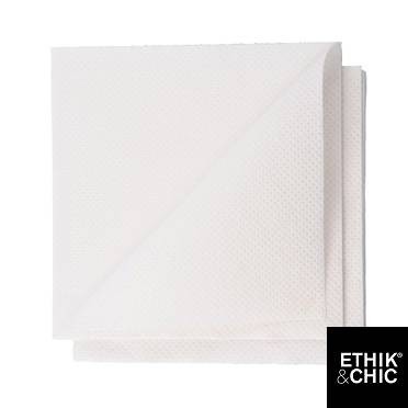 SERVIETTE TERRALOVE BLANC 40x40 CM