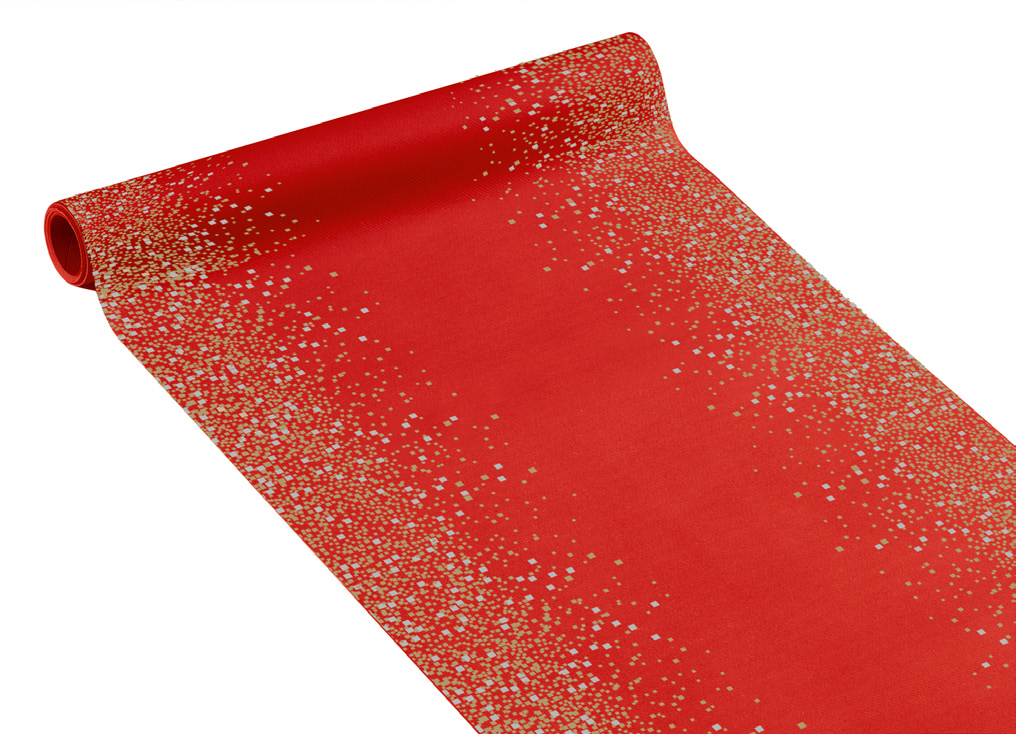 ROULEAU CHEMIN DE TABLE AIRLAID PEPITES ROUGE