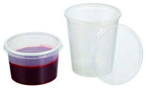 POT VERRINE A COULIS POLYSTYRENE CRISTAL