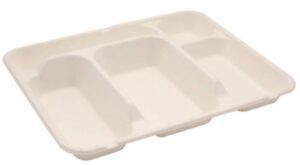 PLATEAU REPAS 5 COMPARTIMENTS FIBRE