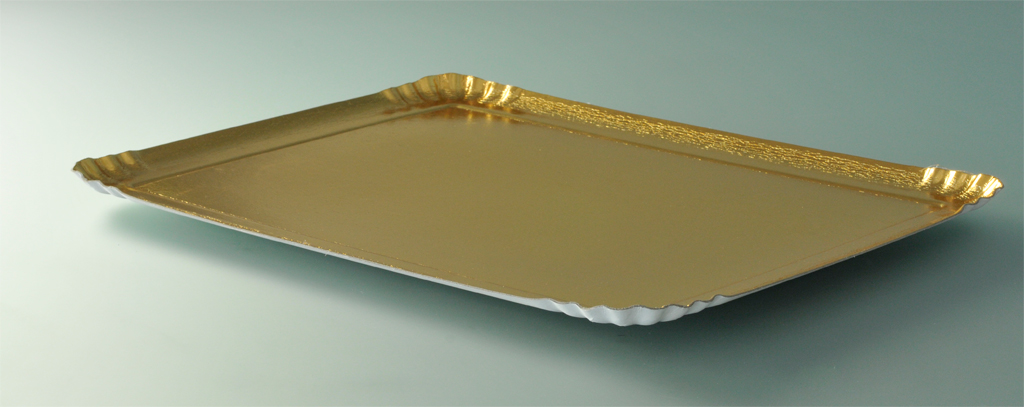 PLATEAU TRAITEUR 32 X 42cm COULEUR OR