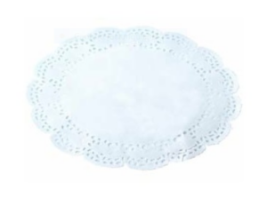 DENTELLE BLANCHE OVALE 21x32 CM