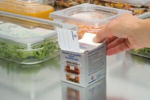 ETIQUETTES HYDROSOLUBLES POUR BAC ALIMENTAIRE