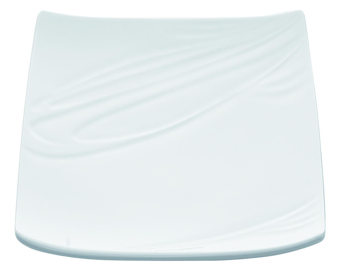 ASSIETTE FOOD'JI CARREE PORCELAINE BLANC 260X260