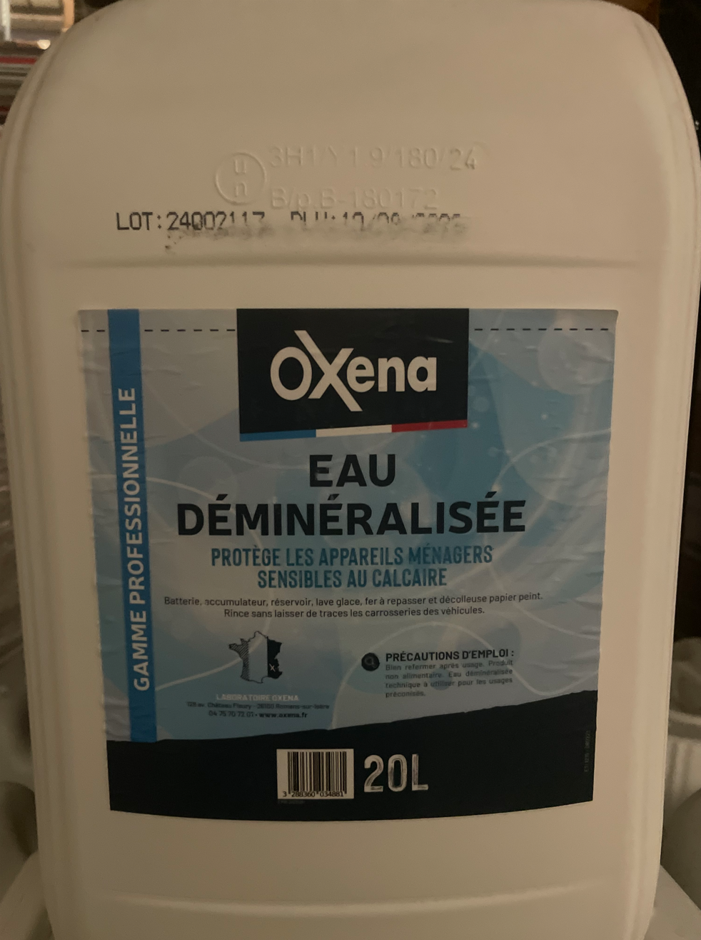 EAU DEMINERALISEE