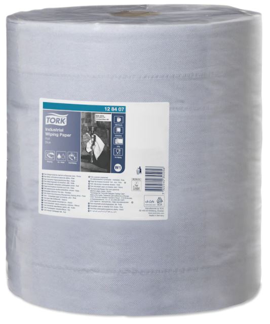 PAPIER ESSUYAGE INDUSTRIEL BOBINE 1000F W1 | BLEU