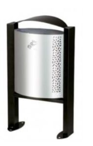 POUBELLE ARKEA SUR PIED SANS CENDRIER GRIS 50 L