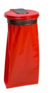 POUBELLE COLLECMUR MURAL ROUGE/GRIS 110 L
