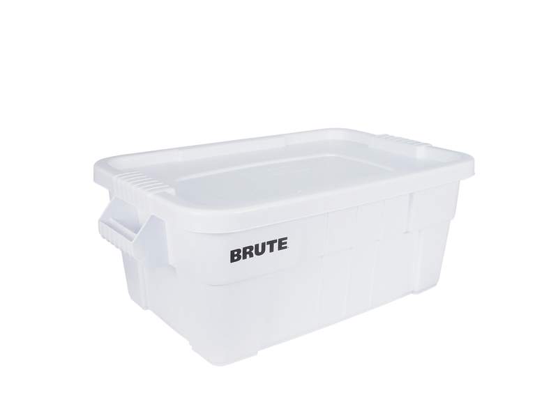 CAISSE TRANSPORT BRUTE | 53L | BLANC | COUVERCLE