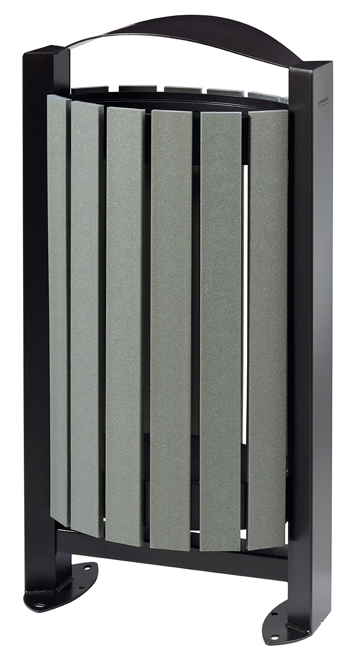 POUBELLE ARKEA ETIK SUR PIED GRIS MANGANESE 60 L