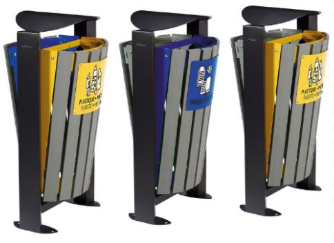POUBELLE ARKEA ETIK SUR PIED SANS CENDRIER 2X60 L