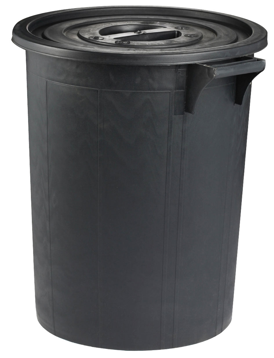 POUBELLE IMMEUBLE | 75L | RONDE AVEC COUVERCLE