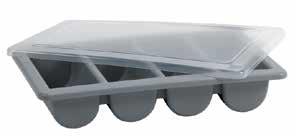 RAMASSE COUVERT GRIS 4 CASES GN 1/1 530x325x100MM