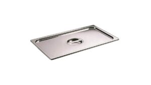 COUVERCLE AVEC POIGNEE INOX 1/1 POUR BAC GN1/1