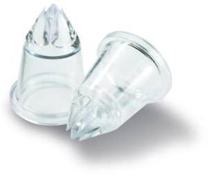 LOT DE 2 DOUILLE CANNELEE POLYCARBONATE D8