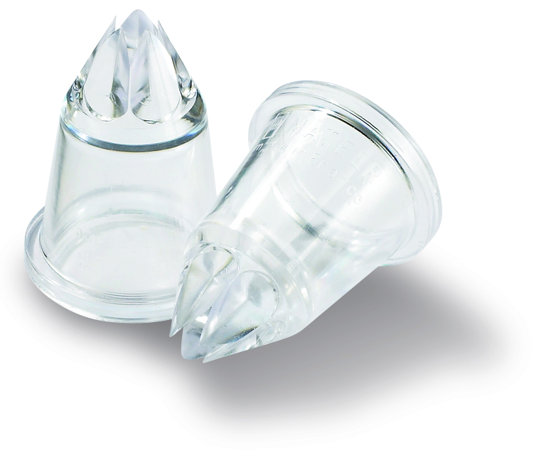 LOT DE 2 DOUILLE CANNELEE POLYCARBONATE D8