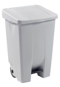POUBELLE MOBILE A PEDALE MOBILY BLANC 80L