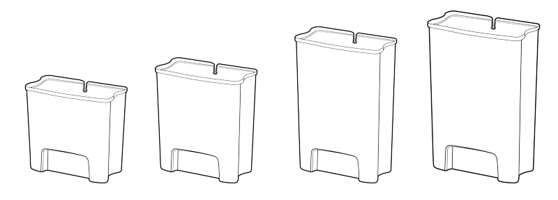 BAC SIMPLE POUR COLLECTEUR SLIMJIM METAL | 30L