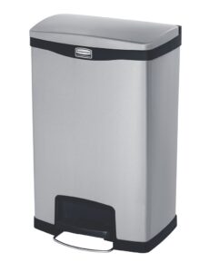 COLLECTEUR SLIM JIM PEDALE EN METAL | 50L | NOIR
