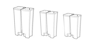BAC DOUBLE POUR COLLECTEUR SLIMJIM METAL | 30L