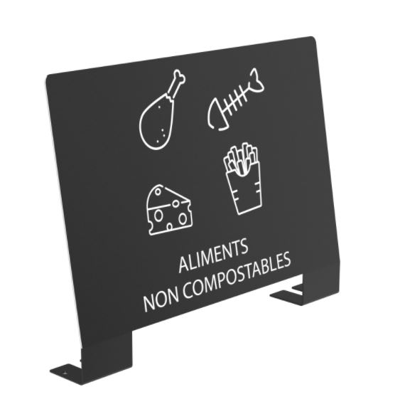 PLAQUE SIGNALETIQUE ALITRI NON COMPOSTABLES