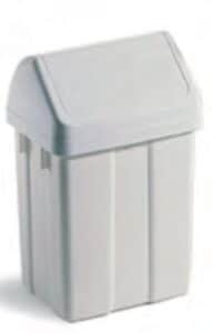 POUBELLE 25L FLIP FLAP COUVERCLE BLANC