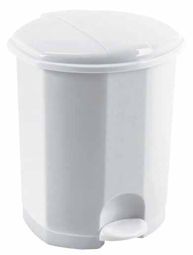 POUBELLE A PEDALE PLASTIQUE PRIMA BLANC 30 L