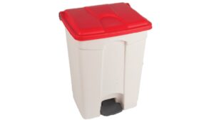 CONTAINER 30L blanc couvercle rouge