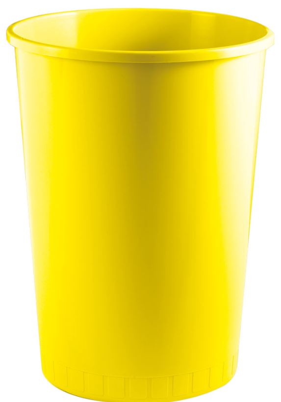 POUBELLE CORBEILLE GRAND VOLUME 45L | JAUNE