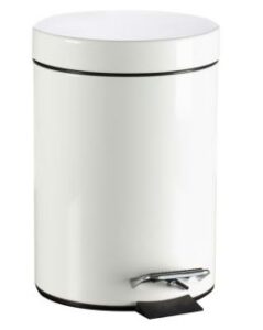 POUBELLE A PEDALE | 12L | METAL BLANC LAQUEE - AVE