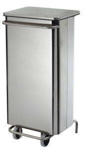 POUBELLE A PEDALE COLLECROULE CARENE INOX 110 L