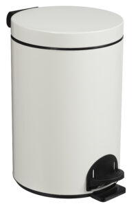 POUBELLE A PEDALE SANELIA ANTIBACTERIEN BLANC 14 L