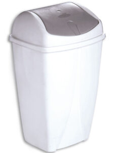 POUBELLE COUVERCLE BASCULANT 6 25L | BLANC GAMME E