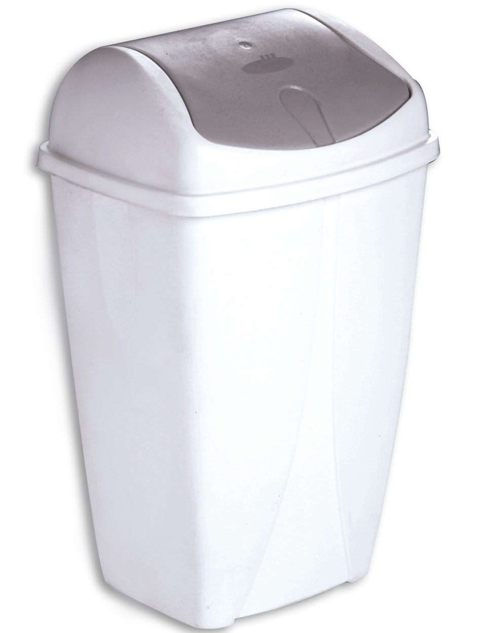 POUBELLE COUVERCLE BASCULANT 6 25L | BLANC GAMME E