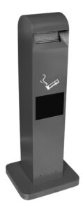 CENDRIER 2L TOTEM + POUBELLE 8L NOIR