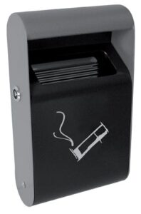 CENDRIER MURAL NOIR 1,5L RECTANGULAIRE