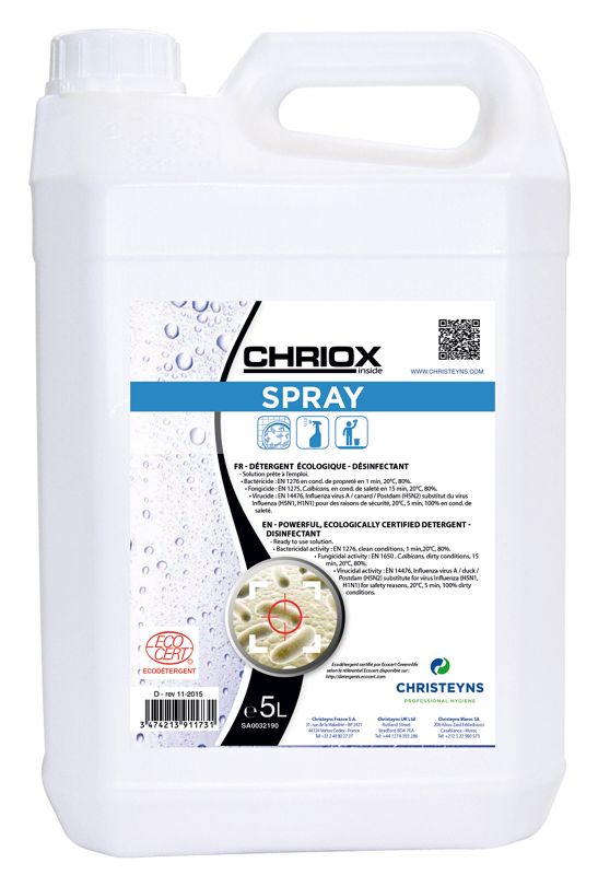 DETERGENT DESINFECTANT SURFACE CHRIOX PAE ECOCERT