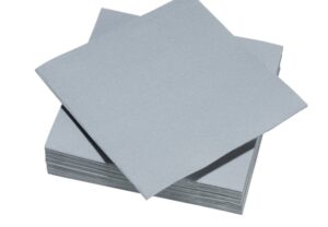 SERVIETTES OUATE 2 PLIS GRIS 38x38cm