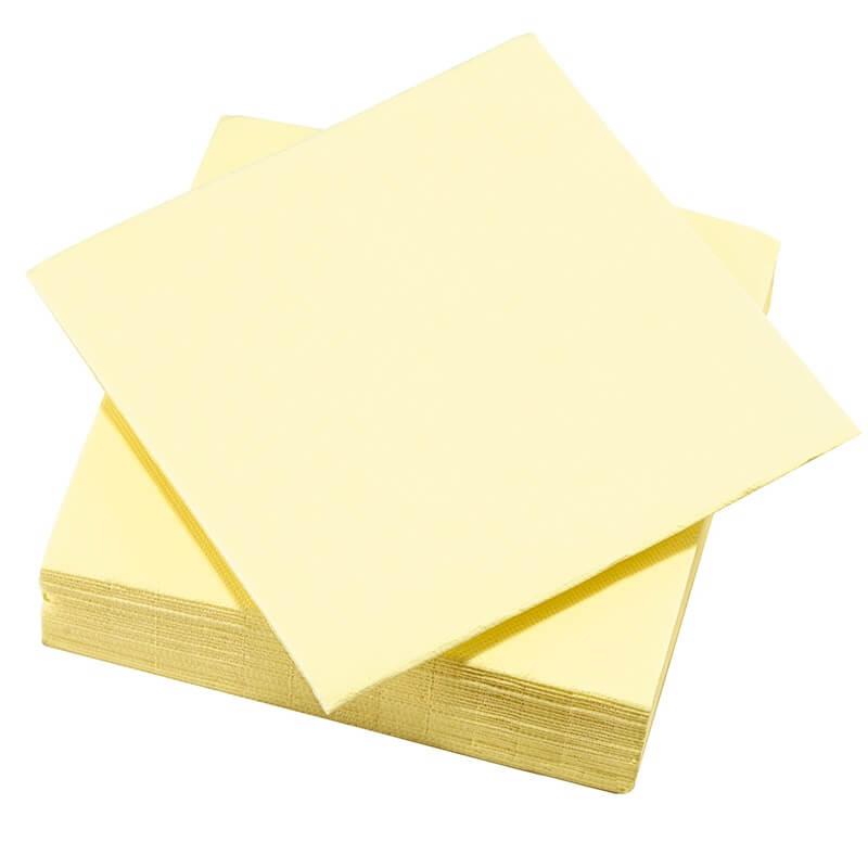 SERVIETTES OUATE JAUNE PAILLE 38X38/2400