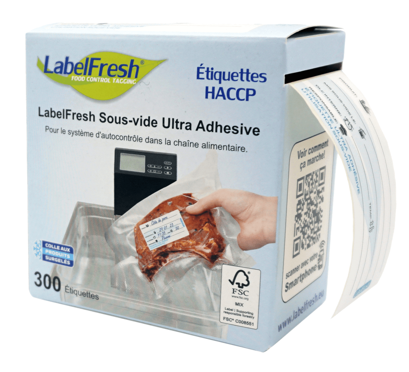 ETIQUETTES SOUS-VIDE ULTRA ADHESIVE | LABELFRESH